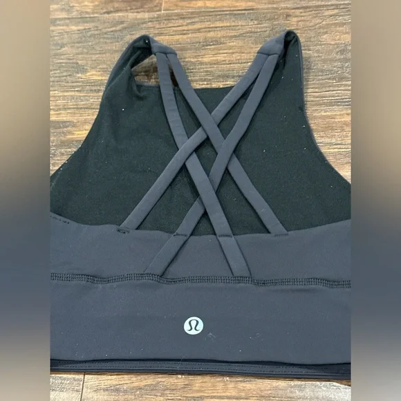lululemon athletica Women's Dark Gray/Steel Color Sports Bra Size 4 - Picture 2 of 5